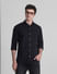 Black Cotton Full Sleeves Shirt_415563+1