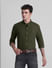 Green Cotton Full Sleeves Shirt_415568+1