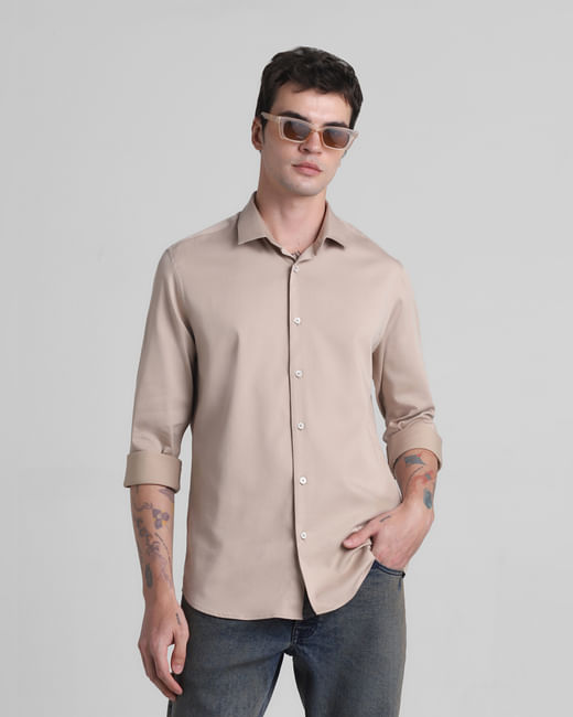 Brown Formal Full Sleeves Shirt