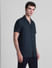 Dark Blue Short Sleeves Shirt_415575+3