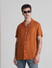 Brown Short Sleeves Shirt_415576+1