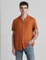 Brown Short Sleeves Shirt_415576+2
