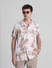 Beige Camo Print Short Sleeves Shirt_415577+1