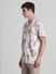 Beige Camo Print Short Sleeves Shirt_415577+3