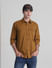 Brown Cotton Full Sleeves Shirt_415579+1