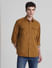 Brown Cotton Full Sleeves Shirt_415579+2