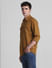 Brown Cotton Full Sleeves Shirt_415579+3