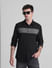 Black Colourblocked Full Sleeves Shirt_415581+1