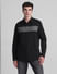 Black Colourblocked Full Sleeves Shirt_415581+2