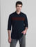 Dark Blue Cotton Full Sleeves Shirt_415582+2