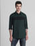 Dark Green Cotton Full Sleeves Shirt_415583+2