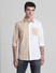 Brown Colourblocked Full Sleeves Shirt_415585+2