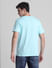 Blue Embroidered Crew Neck T-shirt_415594+4