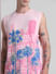 Pink Tropical Print Sleeveless T-shirt_415595+5