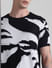 Black Printed Jacquard T-shirt_415597+5