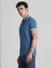 Blue Contrast Tipping Polo T-Shirt_415598+3