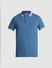 Blue Contrast Tipping Polo T-Shirt_415598+7