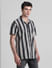 Black Printed Jacquard Shirt_415602+3