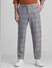 Grey Mid Rise Check Print Trousers_415612+1