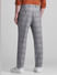Grey Mid Rise Check Print Trousers_415612+3