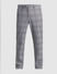 Grey Mid Rise Check Print Trousers_415612+7