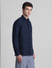 Dark Blue Linen Full Sleeves Shirt_415619+3
