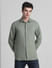 Green Linen Full Sleeves Shirt_415621+2