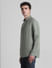 Green Linen Full Sleeves Shirt_415621+3