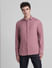 Pink Linen Full Sleeves Shirt_415622+2
