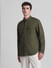 Green Slim Fit Full Sleeves Shirt_415623+2