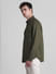 Green Slim Fit Full Sleeves Shirt_415623+3