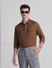 Brown Slim Fit Full Sleeves Shirt_415624+1