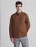 Brown Slim Fit Full Sleeves Shirt_415624+2