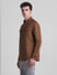 Brown Slim Fit Full Sleeves Shirt_415624+3