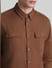 Brown Slim Fit Full Sleeves Shirt_415624+5