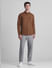 Brown Slim Fit Full Sleeves Shirt_415624+6