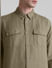 Brown Linen Full Sleeves Shirt_415626+5