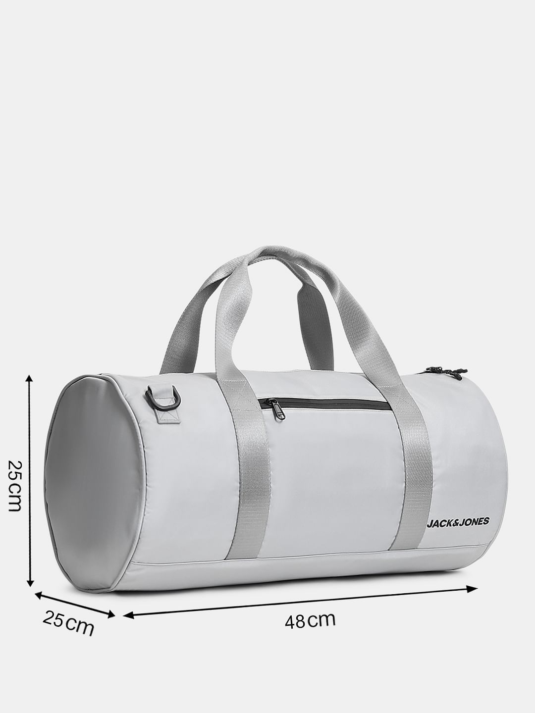 Light Grey Polyester Duffle Bag