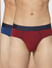 Blue & Red Striped Briefs - Pack of 2 _389894+1
