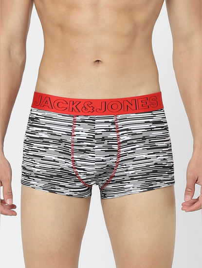 Black & White Abstract Striped Trunks