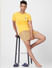 Yellow T-shirt & Printed Shorts Set_389910+1