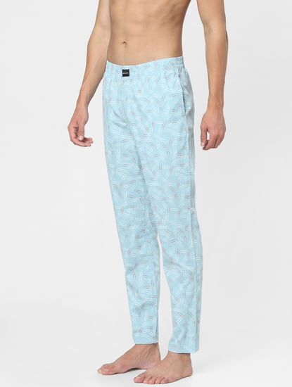 Blue Paperclip Print Pyjamans