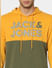 Orange Colourblocked Hooded Sweatshirt _389926+5