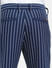 Navy Blue Mid Rise Striped Pants_404887+6