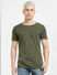 Green Knit Crew Neck T-shirt_404891+2