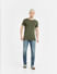Green Knit Crew Neck T-shirt_404891+6
