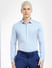 Blue Knit Full Sleeves Shirt_404892+2