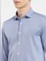 Blue Printed Knit Full Sleeves Shirt_404893+5