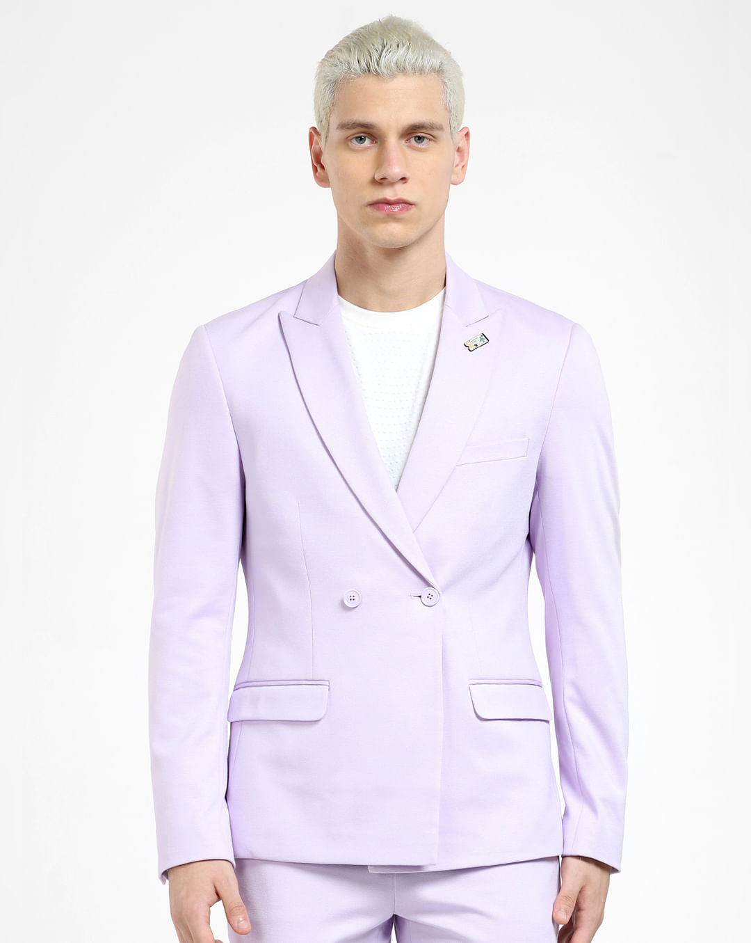 Buy Lilac Slim Fit Blazer for Men