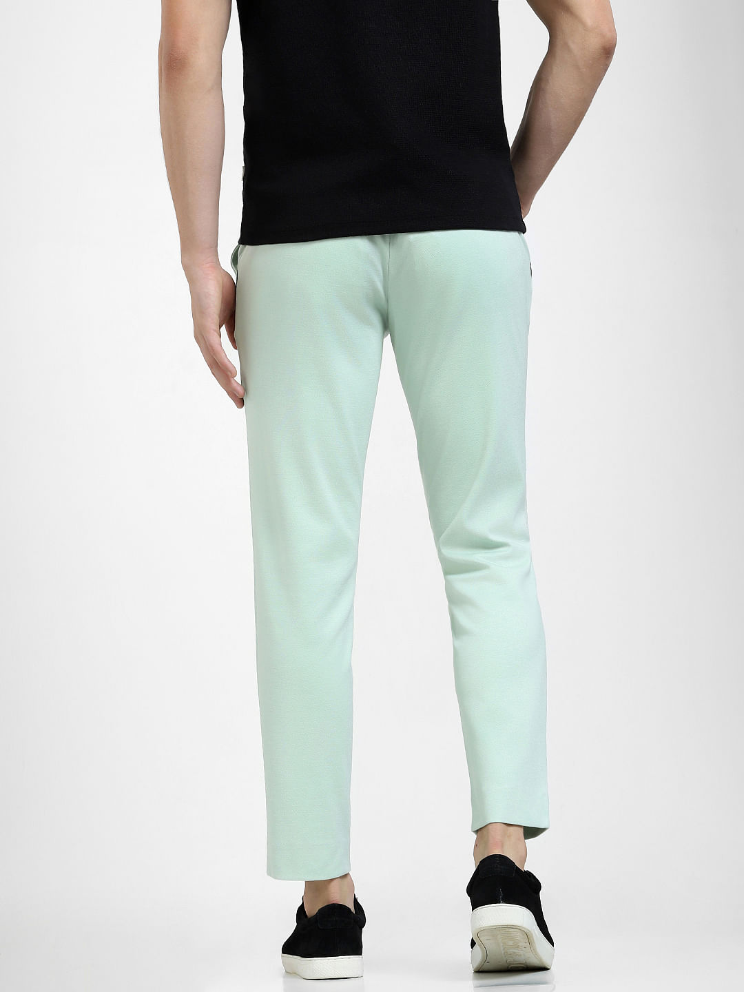 Buy Labroz Mens Slim Fit Casual Solid Trousers100 Pure CottonLight Green  Colour at Amazonin